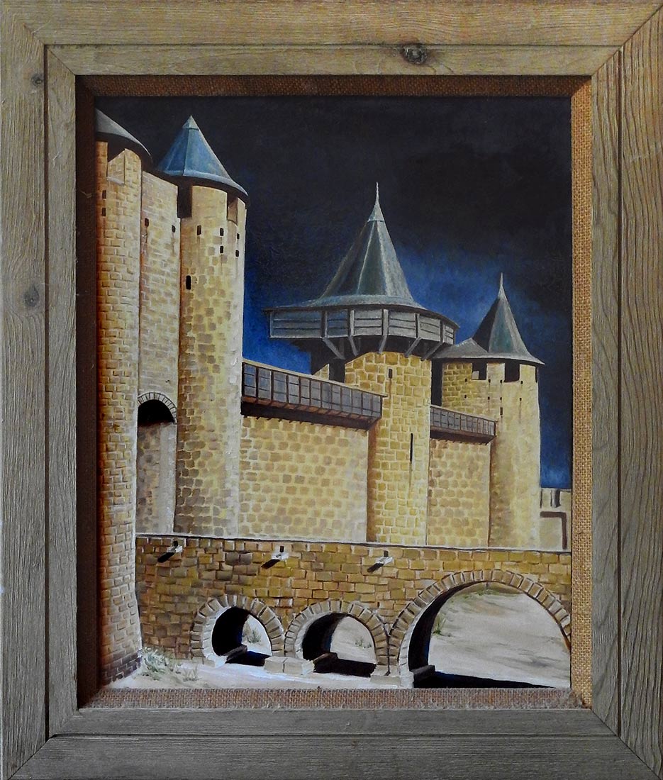 Carcassonne Moat oil painting