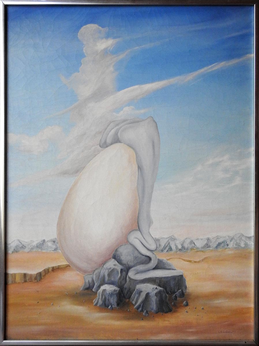 Desert Egg oil painting