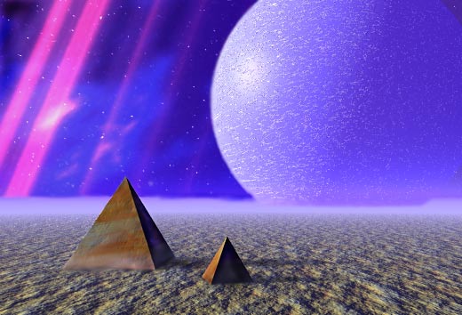 Pyramids, digital artwork