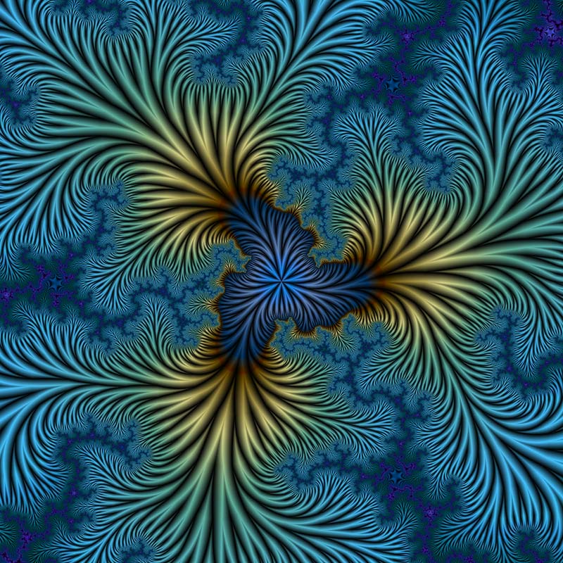 Blue Feathers Fractal